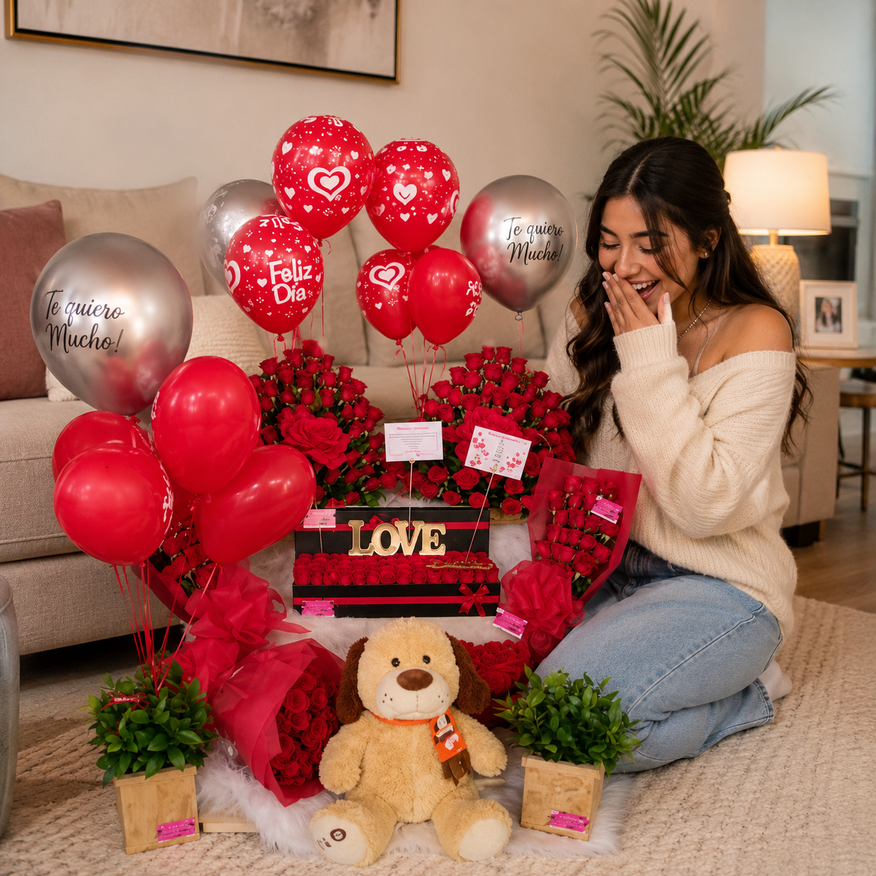 Decoración de amor para declaración de amor o cumpleaños