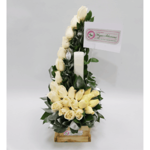 Arreglo fúnebre media lunita